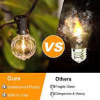 Bosceos 80FT Outdoor G40 LED Globe String Lights Dimmable Waterproof - Image 3