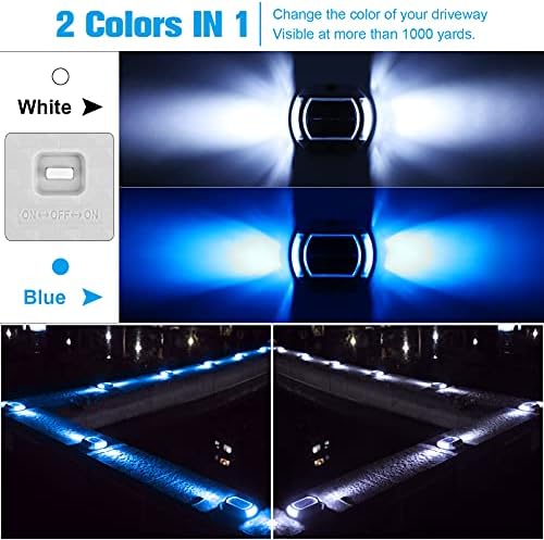VOLISUN Solar Driveway Dock Deck LED Outdoor Lights 2 Colors Modes 12 Pack - Image 2