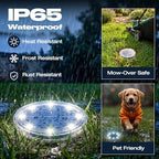 vighep 24 Pack Solar Ground Lights, 2.8 inch Flat Solar Light Outdoor Waterproof, Anti Rust, Low Profile Led Solar Powered Disc Lights Landscape Lighting for Yard,Walkway,Lawn,Path - Cool White - Image 4