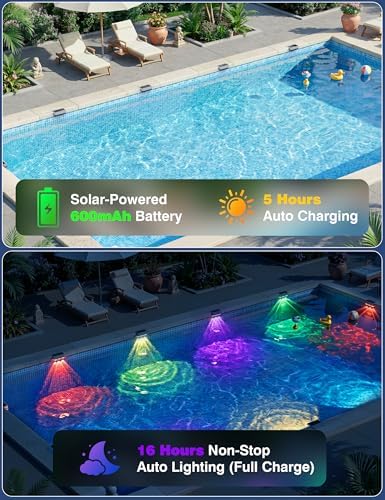 Solar Pool Lights for Above Ground Pools,IP65 Pool Solar Lights, 8 Pack - Image 3