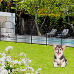 Tall Garden Fence with Gate 40 in(H)x17.5 Ft(L), 8 Panels Fence for Dogs Outside, No Dig Animal Barrier Garden Fencing,Rustproof Metal Wire Temporary Rabbit Dog Fences for Yard Patio Outdoor - Image 6