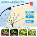 6Head Grow Light with Stand for Tall Plants & Bonsai Tree Indoor - Image 4