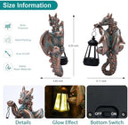 Goodeco Dragon Tree Hugger Solar Lantern Garden Statue 2-Pack - Image 2