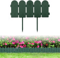 Evelyne Garden Border Edging: Wooden Fence Design - 8pcs Green Yard Landscaping Fence Liner Lawn Edge Barrier - 10ft Kit of Decorative Lawn Landscape Panels Elements -Landscaping Edging-GMT-10374-B08 by Evelyne