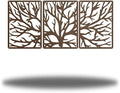 Riverside Designs 3 Panel Tree | Large Metal Art Sectioned Steel Decor | Made In USA | Multiple Sizes and Colors (Rust, 36") by Allyoursteeld%C3%A9corneeds