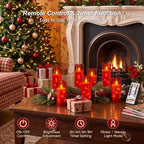 Raycare 7 Pack Flameless Battery Operated Pillar Candles with Remote Timer - Image 3