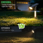 Solar Spot Lights Outdoor Waterproof, Warm White 4 Pack - Image 2
