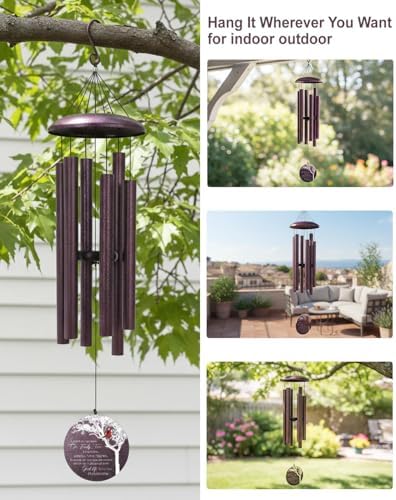 Personalized Cardinal Memorial Wind Chimes for Loss of Loved One Mom Dad - Image 4