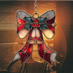 Winter Scarf Knot Mistletoe Acrylic Suncatcher - Image 7