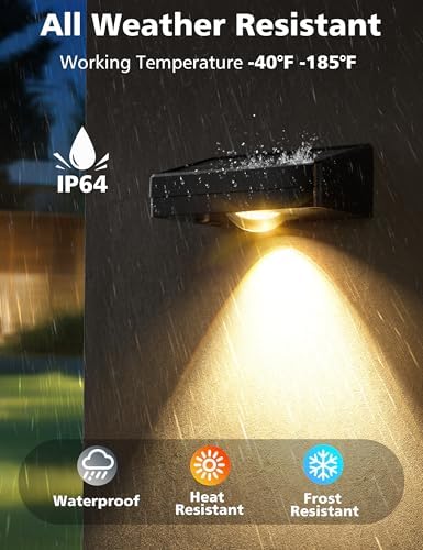 VOLISUN Solar Fence Lights Outdoor 8 Pack, 3 Color Temperatures Solar Light - Image 3