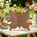 Sungmor Cast Iron Butterfly Statue, Full Rust Animal Collection Figurines - Image 5