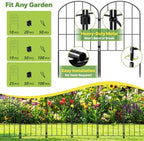 KIMAZO 25 Pack Decorative Garden Fence Panels – Metal Arched Fencing Dog Fence No-Dig Animal Barrier Fence Rustproof Garden Edging for Yard, Patio, Dog Run, Outdoor Decor Landscape & Flower Bed - Image 4