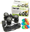 Jebao Submersible LED Pond Light with Photcell Sensor, Set of 3 by Jebao