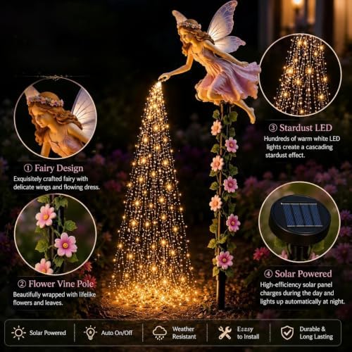 Fairy Sprinkling Magic Dust Garden Light Fairy Garden Accessories Outdoor - Image 5