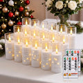 Raycare 18 Pcs Flameless Battery Operated Pillar Candles with Remote Timer by Raycare