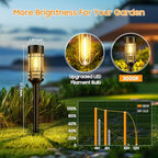 LETMY 12 Pack Solar Pathway Lights Outdoor, Solar Lights Outdoor Waterproof IP65, Bright Solar Garden Lights Outdoor, Auto On/Off Outdoor Solar Lights for Yard Walkway Driveway Landscape Garden Decor - Image 5