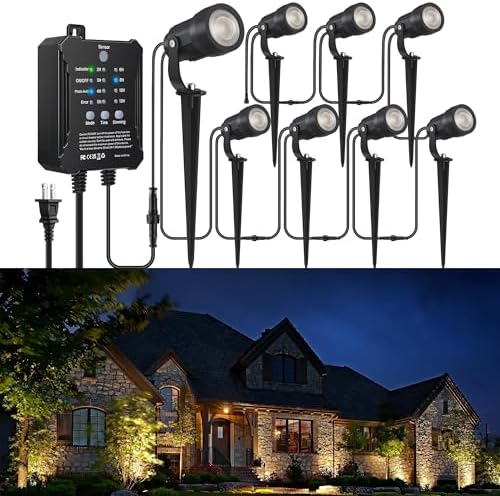 COLOER 8Pack 5W Landscape Lighting Kit with Transformer by COLOER