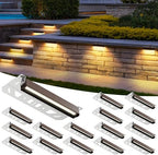 Retaining Wall Lights, Low Voltage Landscape Outdoor Step Lighting 16 Pack by AUDERWIN