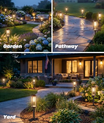 NEWMESSI Solar Lights Outdoor Waterproof, 12 Pack, Cool White - Image 7