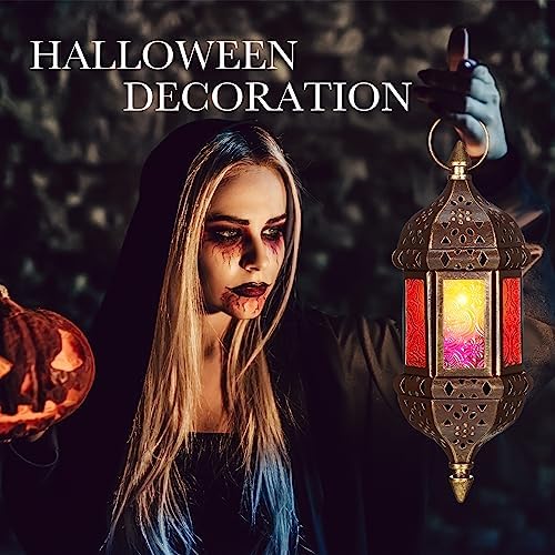 Retisee 12 Pcs Hanging Moroccan Lantern Hexagon Decorative Moroccan Candle Lantern Holders Hanging Candle Holder Indoor Outdoor for Patio Weddings Christmas Decoration - Image 7