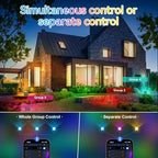 RGB LED Flood Lights Outdoor, Color Changing, 150W, 15000LM, 2-Pack - Image 4