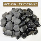 FANTIAN 40 lbs Black River Rocks for Landscaping, 3-4 Inch Beach Pebbles - Image 2