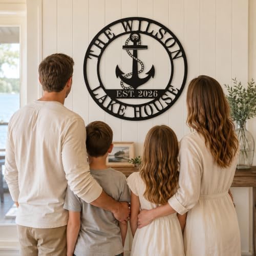 Personalized Lake House Decor, Custom Nautical Wall Decor, Nautical Decor for Home, Outdoor Metal Lake House Signs - Image 7