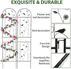 2 Pack 86.5" x 19.7" Metal Garden Trellis for Climbing Plants, Black - Image 5