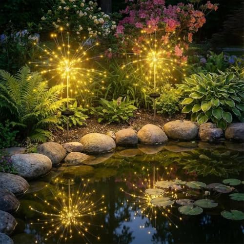 4-Pack Solar Firework Lights for Outside Waterproof Garden Fairy Lights - Image 6