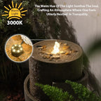 18H Modern Outdoor Water Fountain Zen-Style with Warm LED Lights - Image 4