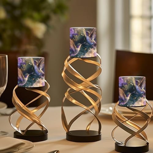 Hummingbird LED Flameless Candles with Realistic Dancing Flame Waterproof Outdoor Battery Operated Pillar Lights with Remote (4 Pack, 3 Inch) for Parties Home Public Elegant Events - Image 4