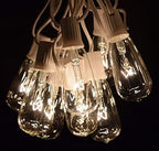 Vintage Edison Outdoor String Lights (ST40 Clear - White Wire, 100 ft) - Image 2