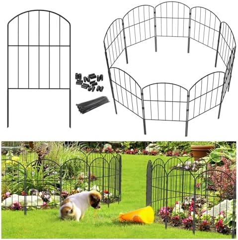 Goovilla Garden Fence, Total 20ft(L) x 24in(H), 19 Pcs, Rustproof Metal by Goovilla
