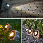 GOODFOEVER Rock Solar Garden Lights, Super Bright Solar Spot Lights, Solar Powered Landscape Lights Outdoor Decorative Waterproof LED Lights for Pathway, Walkway, Yard - Image 7