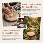 Abaodam Garden Stepping Stones Outdoor, Wooden Tree Ring Stepping Stone - Image 3
