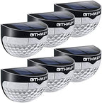 OTHWAY Solar Fence Post Lights Wall Mount Decorative Deck Lighting (Black, 6 Packs) by OTHWAY