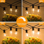 100ft 2-Pack Outdoor String Lights, G40 LED Globe Waterproof Patio Lights - Image 5