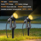 8 Pack Outdoor Low Voltage Landscape Lighting with Transformer - Image 4