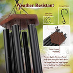 Memorial Wind Chimes 44 inch Black Deep Tone Sympathy Gift Patio Porch Home - Image 3