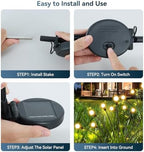 Solar Garden Lights Outdoor Waterproof, 6 Pack 48 LED Swaying Firefly Lights Outdoor Decor Light for Pathway Party Christmas Decoration, Unique Gifts for Women, Warm White - Image 6
