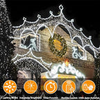 LiyuanQ 300 LED Solar Rope Lights Outdoor 99 FT Bright Solar Garden String Lights Durable 8 Modes Outdoor Fairy Lights Waterproof Solar Garden Decorative Lights for Fence Patio Decor (White) - Image 2