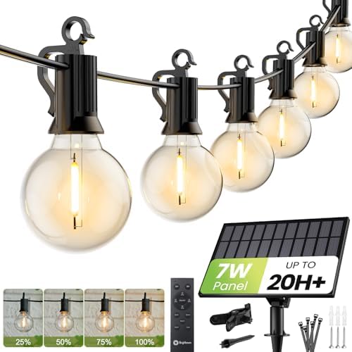 Brightown 208FT Solar String Lights Outdoor, IP65 Waterproof, Remote, Timer by Brightown