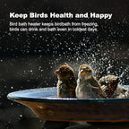 Bird Bath Heater, Built in Thermostat Safety Durable 50W Bird Bath Heaters for Outdoors in Winter with Auto Shut Off Function for Garden Outdoor Yard Patio Birdbath - Image 5