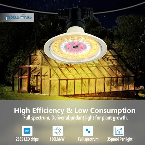 Outdoor LED Grow Lights, Waterproof String Grow Light, Full Spectrum Plant Growing Lights with 12Ft Adjustable Cord 3 Lights - Image 6