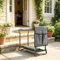 2 In 1 Foldable Garden Kneeler And Seat, Heavy Duty Steel Gardening Stool With Thick Eva Cushion & Detachable 4-pocket Tool Storage Bag, Portable Outdoor Gardening Chairs For Yard Patio Lawn Courtyard by MATONELL