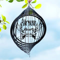 Personalized Wind Spinner Sublimation Hummingbird Custom Name Flowers Metal Art Laser Cut Design 3D Decor for Garden Yard Outdoor Indoor Lawn Patio Porch Birds Lover Presents (Memorials) by Handmadetneonsign