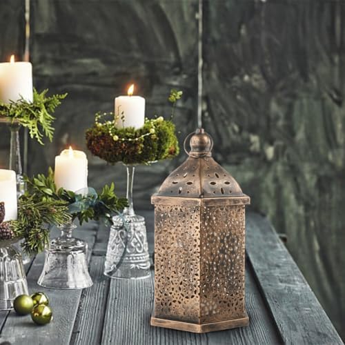 Vintage Wrought Iron LED Lantern - Image 3