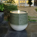 LuxenHome 20" Resin Bubbling Outdoor Water Fountain with LED Light - Image 7