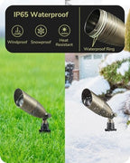 EDISHINE 12V Low Voltage Landscape Lights Solid Brass Waterproof Spotlights - Image 3