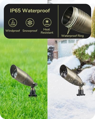 EDISHINE Low Voltage Landscape Spotlights Outdoor, 3CCT MR16 Bulb Included - Image 3